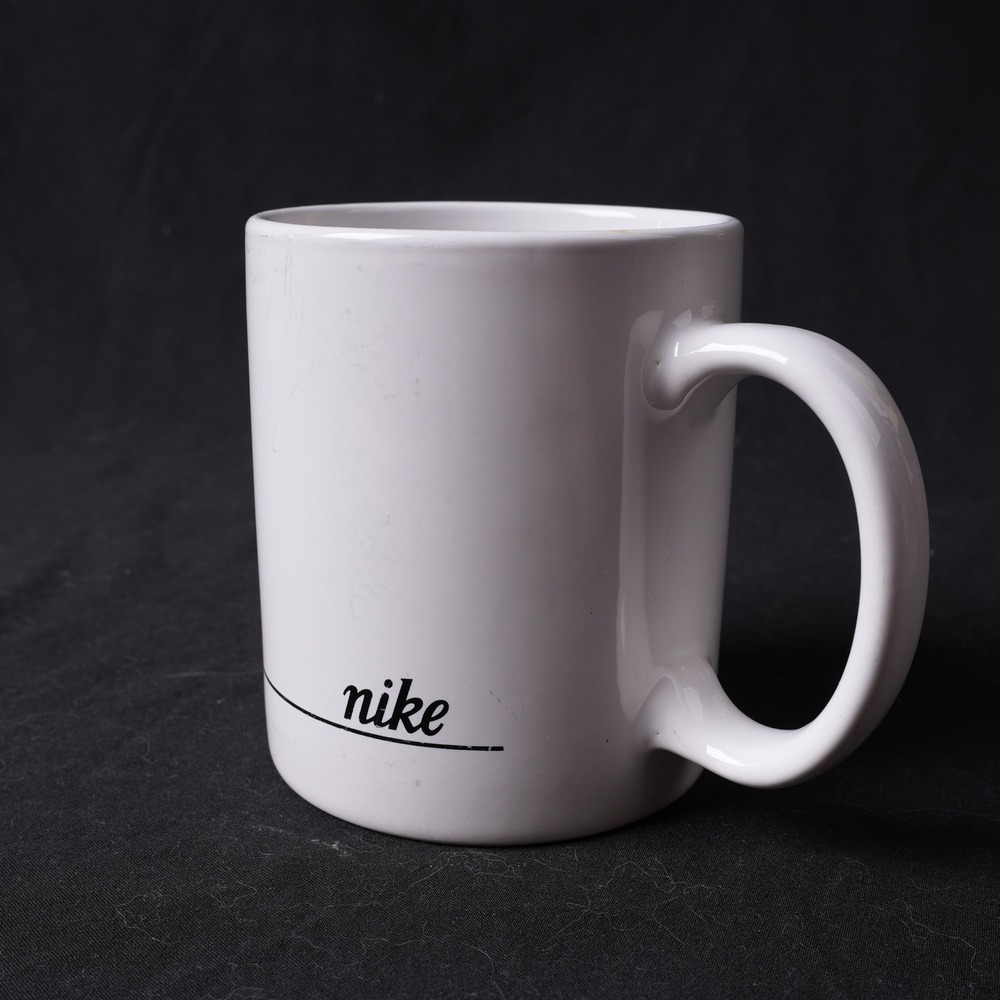 Nike Coffee Mug Unisex OS White Good Script Logo Ceramic Minimalist Sporty Cup